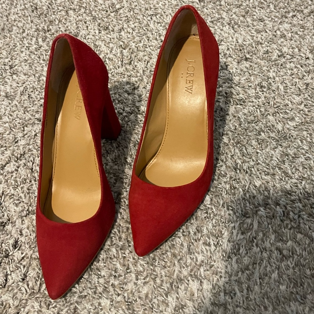 J Crew red heels